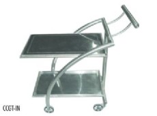 Cart for ribs, with granite, inox