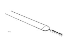 Double stainless steel skewer for large ribs, without runner, alluminum handle