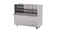 Modular Jumbo Line - Rotating Charcoal Barbecue Grill with Cabinet, 31 skewers, 3 levels
