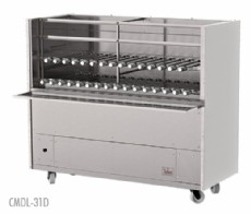 Módulo Rotativo sem coifa, 31 espetos, 2 galerias