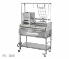 Parrilla de aço inox com base e carrinho