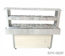 Personal Inox Line - Thermal buffet, 10 tanks with top cold track 5 tanks